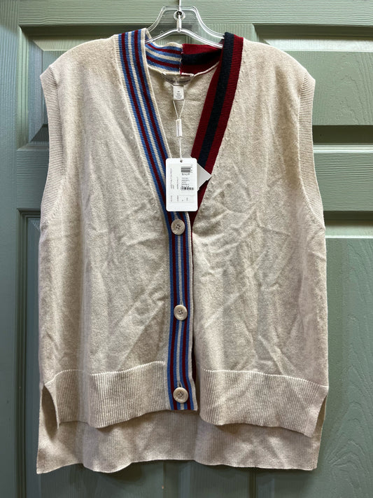 NWT Autumn Cashmere "Varsity Button Front" Sweater Vest