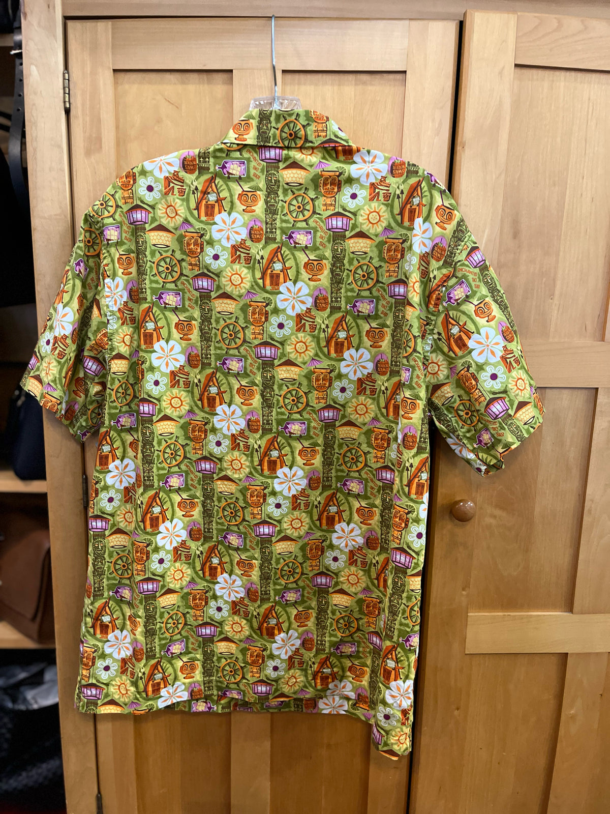 Disney "Enchanted Tiki Bar" Button Hawaiian Shirt