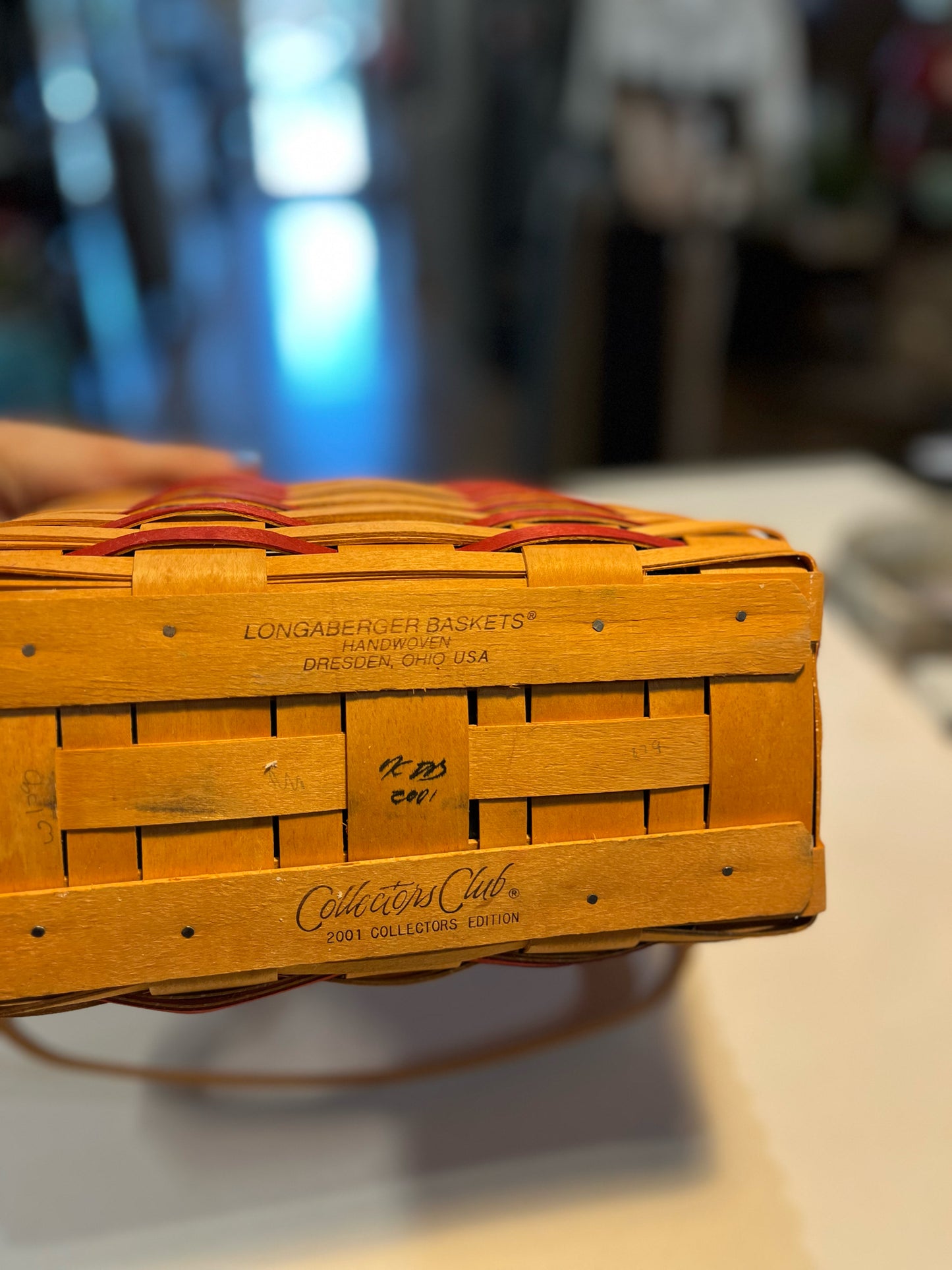 Longaberger "Collectors Club 2001 Whistle-Stop" Basket