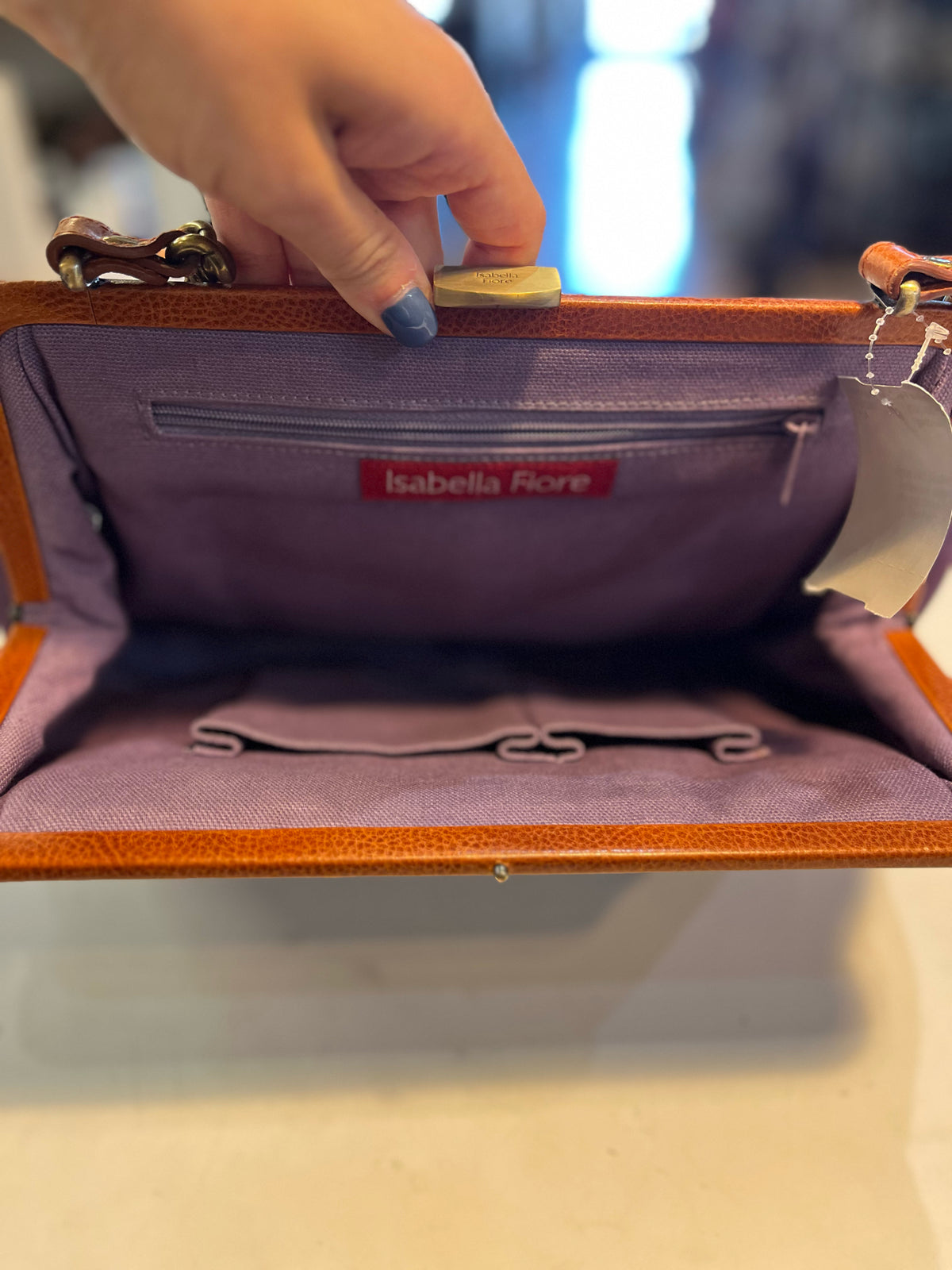 Isabell Fiore Purple Velvet Handbag