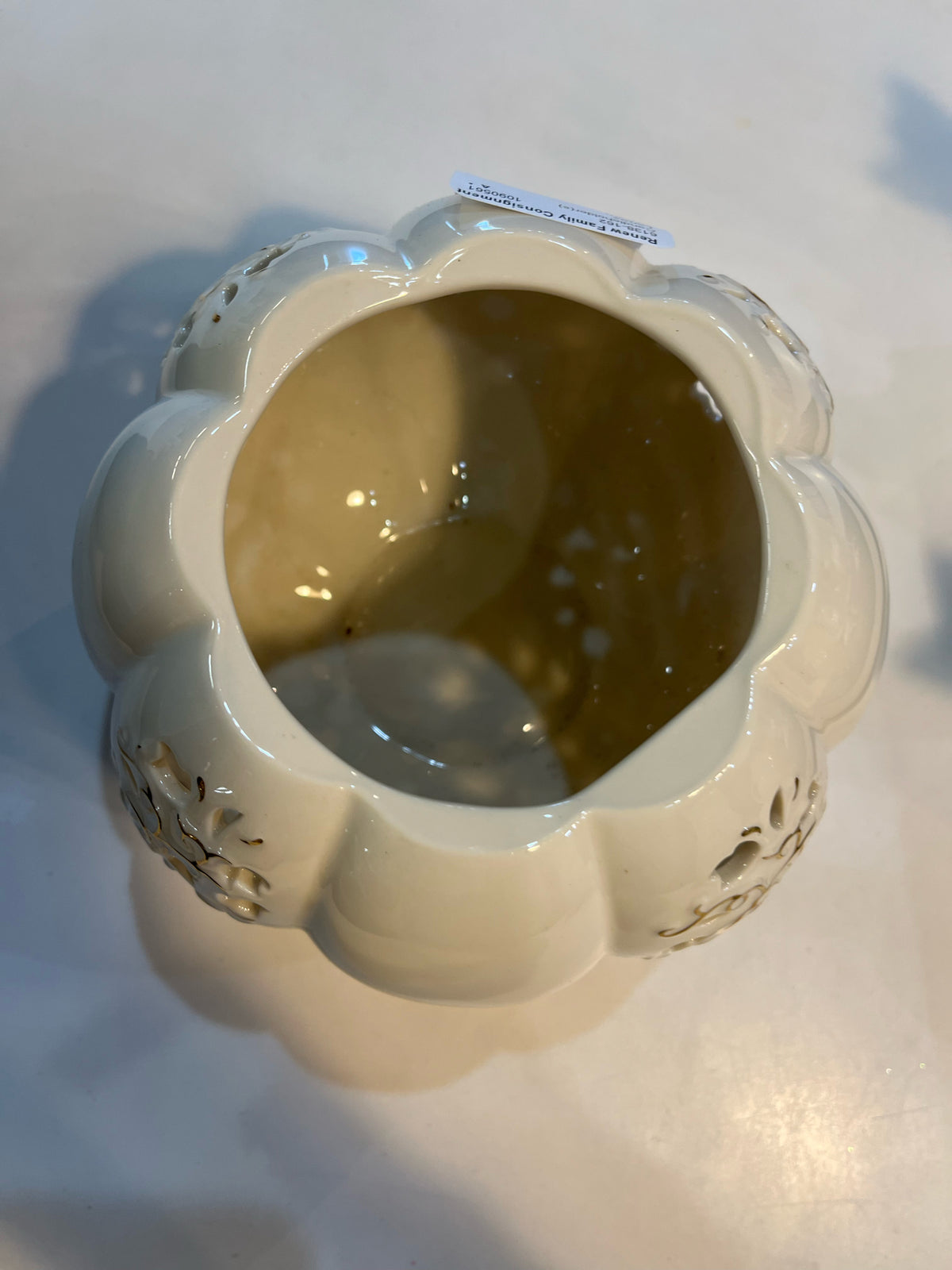 Lenox Cream Golden Harvest Large Pumpkin Candleholder
