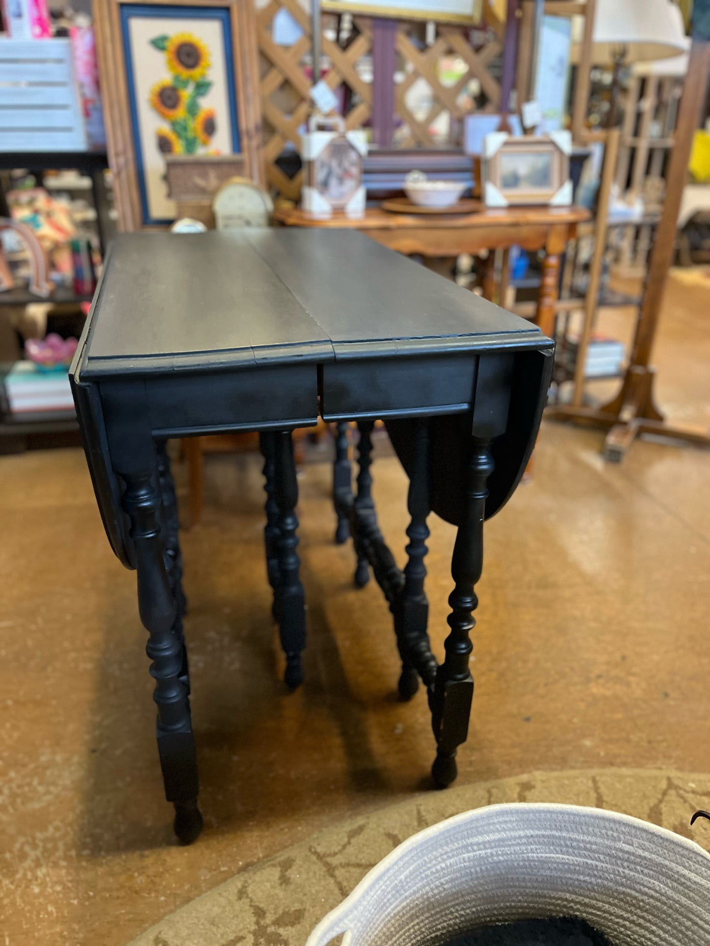 Drop-Leaf Oval Table